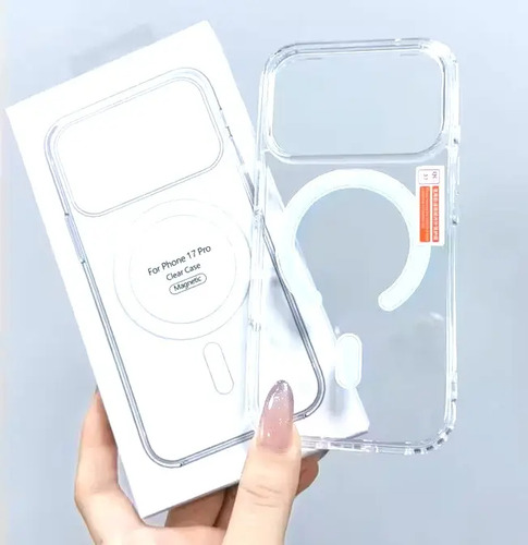 Funda De Silicona Transparente Compatible Con iPhone 17 Pro Transparente Liso