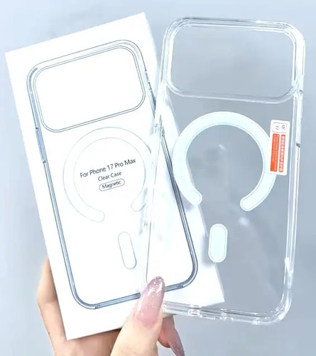 Funda De Silicona Transparente Magsafe iPhone 17 Pro Max Transparente Liso