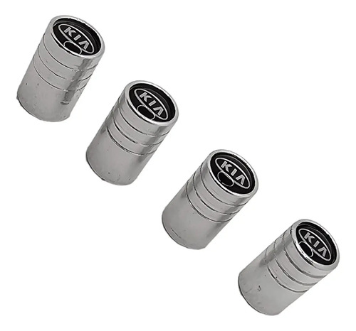 Tapitas De Valvulas Para Kia Rio Y Sportage Plateadas - Imagen 2