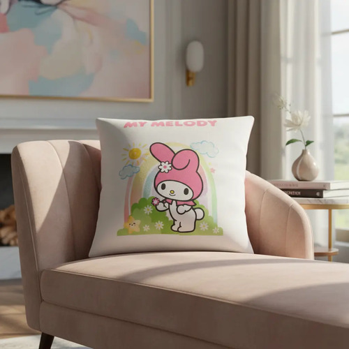 Almohadon Con Imagen De Melody En Poliester Lavable Melody Liso