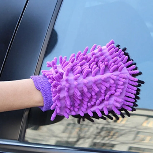 Guantes Para Lavar Autos De Microfibra Doble Cara Variado - Imagen 2