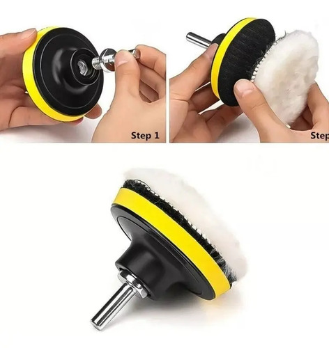 Kit De Pulido Para Taladros 11 Piezas De 8 Cm. Autos Etc.. Único - Imagen 4