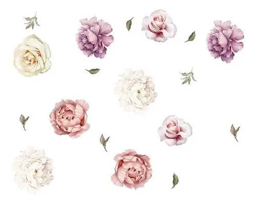 Stickers Adhesivos De Rosas Para Decorar Paredes Y Ambientes