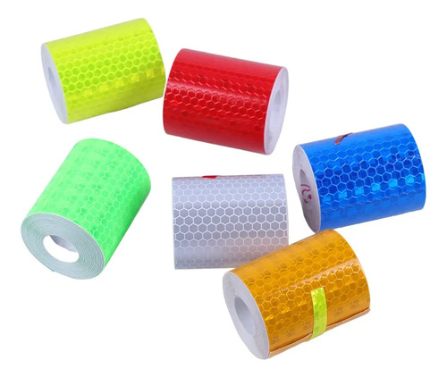 Rollo Cinta Reflectiva Adhesiva Amarilla 5 Cm X 3 Metros Amarillo