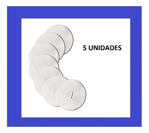 5 Repuestos Para Cuchilla Rotativa 45 Mm. Cutter Trincheta - Imagen 2