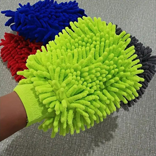 Guantes Para Lavar Autos De Microfibra Doble Cara Variado - Imagen 5