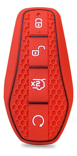 Funda De Silicona Para Llave De Byd Con Llavero Roja