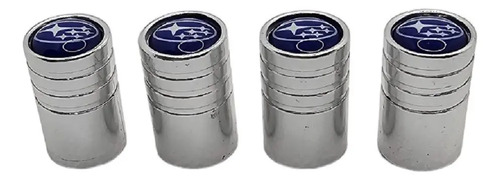 Tapitas De Valvulas De Neumaticos Para Subaru Plateadas - Imagen 2