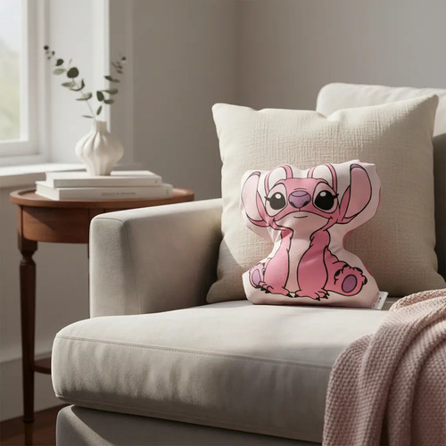 Almohada Muñeco Chibi Angel Novia De Stich Lavable Angel