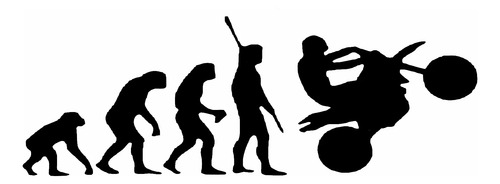 Sticker Vinilo Para Auto Evolucion Moto Negro 20 X 7 Cm - Imagen 3