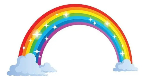 Arcoiris 70 Cm. Decoración Cuarto Infantil Pegotines Niño
