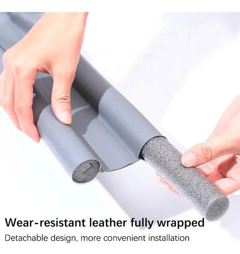 Burlete Doble Para Puertas Mitiendauy, Lavable Y Fácil De Instalar Negro - Imagen 4