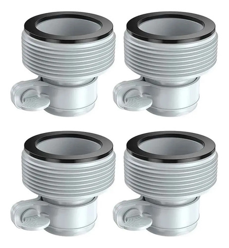 2 Adaptadores De Manguera Para Piscina De 1,25 A 1,5 Pulgada Blanco - Imagen 4