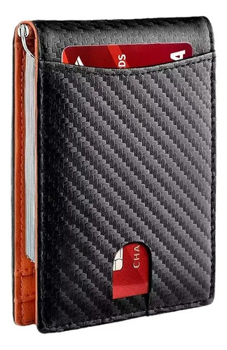 Billetera Para Hombre Tarjetero Delgada Con Bloqueo Rfid