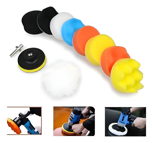 Kit De Pulido Para Taladros 11 Piezas De 8 Cm. Autos Etc.. Único