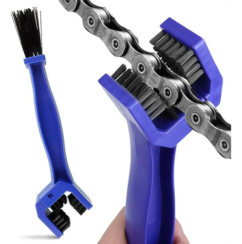 Cepillo Limpia Cadena De Motos Y Bicicletas Azul
