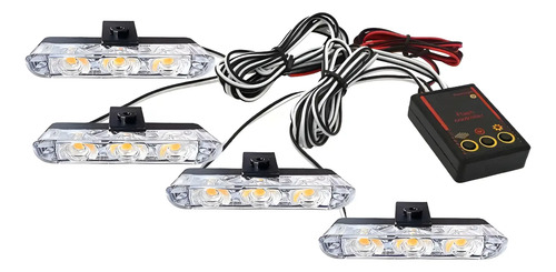 Kit De 4 Luces Led Para Frente De Auto, Camioneta, Etc.. Comun Amarillo