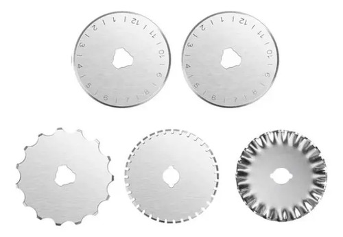 5 Repuestos Para Cuchilla Rotativa 45 Mm. 4 Cortes Diferente