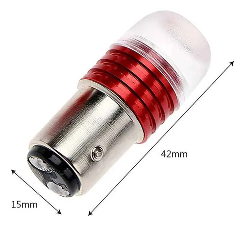 Par De Lamparas Led Destellantes Para Auto 2 Polos Blanco - Imagen 2