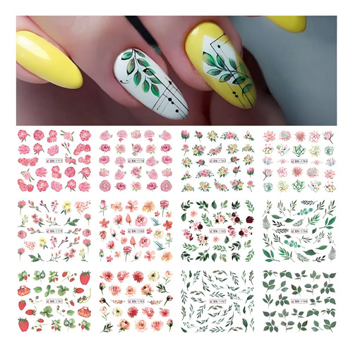 Stikers Tatoo Para Uñas Diseños Variados Muy Lindas
