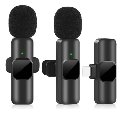 Par De Microfonos Inalambricos Usb-c Para Celular Tiktok Negro