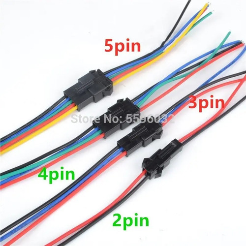 Conector Hembra Macho 22 Awg Con Cable X 5 (5-pin) - Imagen 3