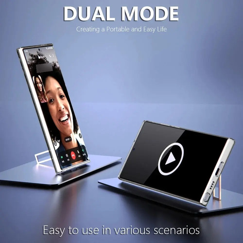 Funda Silicona Con Pie Compatible Con Samsung S25 Plus Transparente Transparente Con Pie - Imagen 2