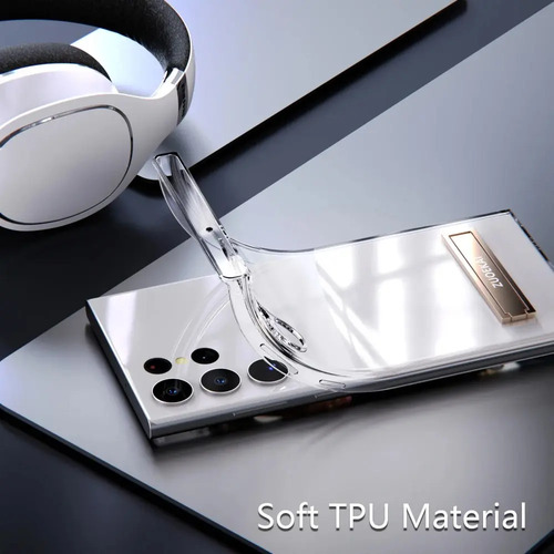 Funda Silicona Con Pie Compatible Con Samsung S25 Plus Transparente Transparente Con Pie - Imagen 5