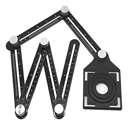 Falsa Escuadra Copiadora De Metal Con 6 Reglas De 17 Cm Unico