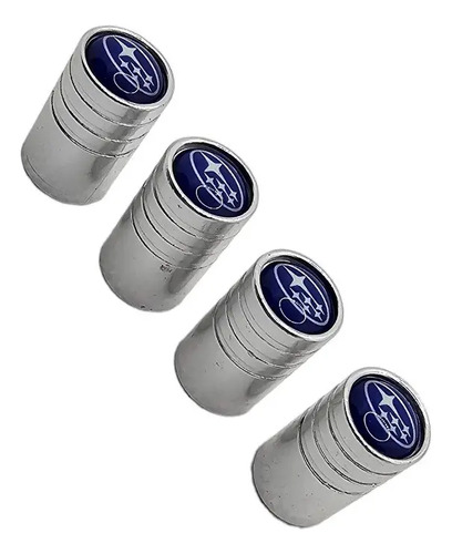 Tapitas De Valvulas De Neumaticos Para Subaru Plateadas
