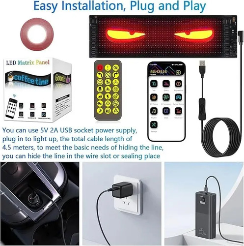 Par De Paneles Led Para Vehiculos Negro - Imagen 2
