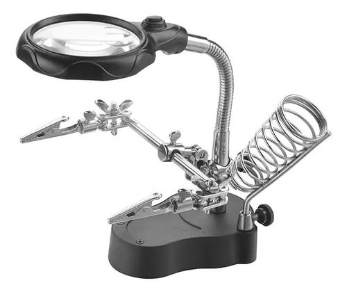 Soporte Soldador Lupa Plaqueta Articulado Para Soldar C/ Led Vt-power Zd1262