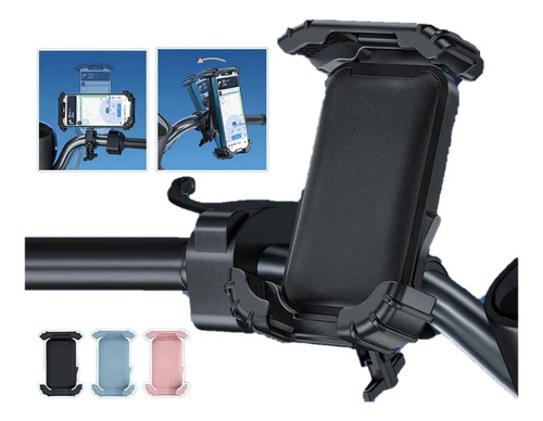 Soporte De Celulares Para Motos, Bicicletas, Etc. Negro