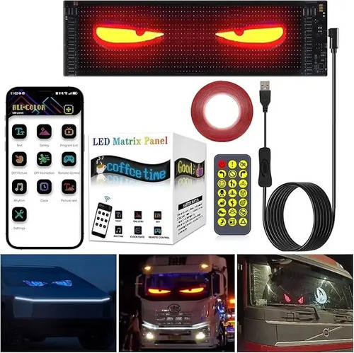 Par De Paneles Led Para Vehiculos Negro - Imagen 3